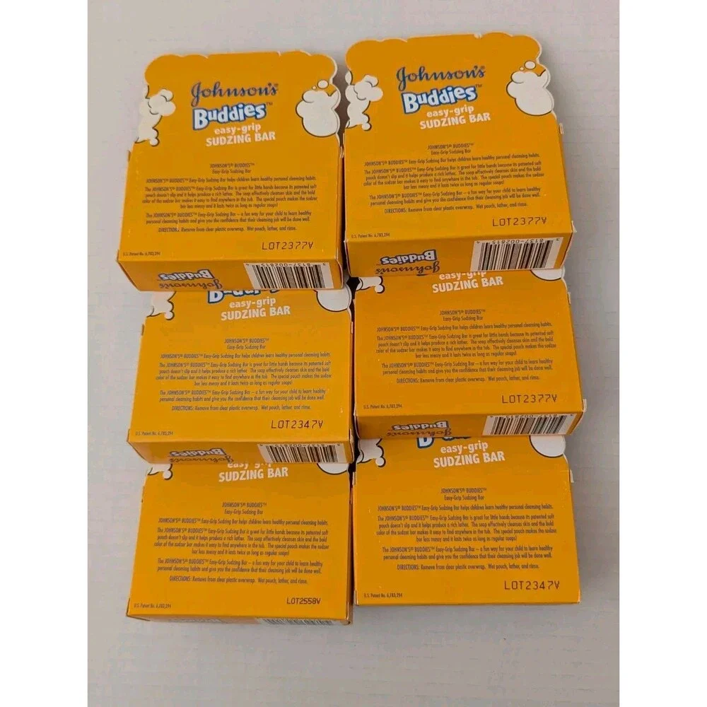 JOHNSON'S Buddies Easy-Grip Sudzing Kids Soap - LOT OF 6 - DISCONTINUED